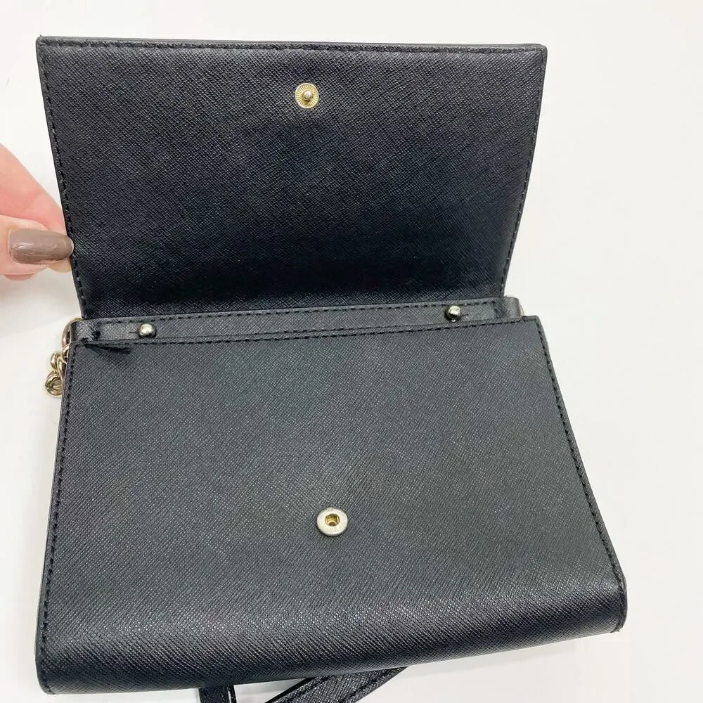 Kate Spade Cameron Street Shreya Crossbody Purse Black Saffiano Leather